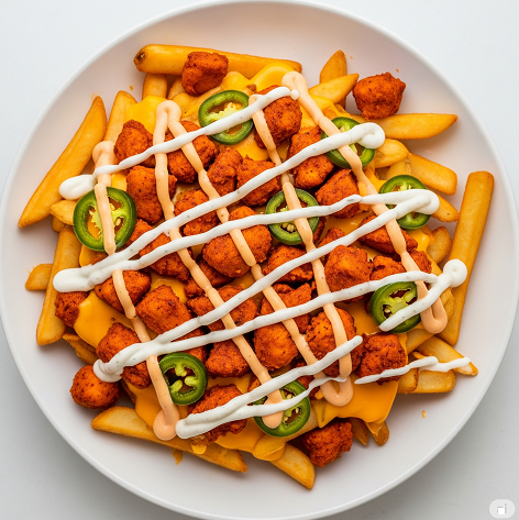 Spicy Chicken Loaded Fries 