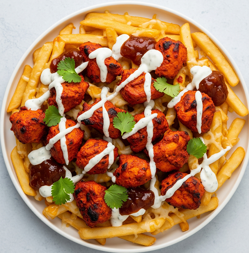 Chicken Tikka Loaded Fries 