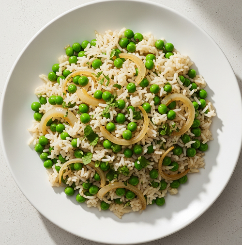 Peas & Onion Rice 