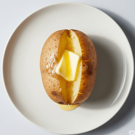 Plain Baked Potato With Butter 