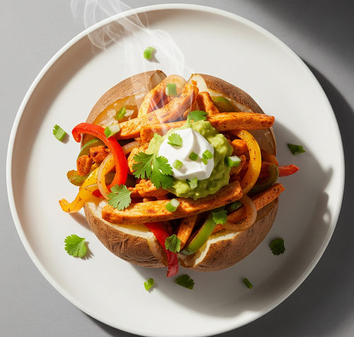 Baked Potato With Chicken Fajita 